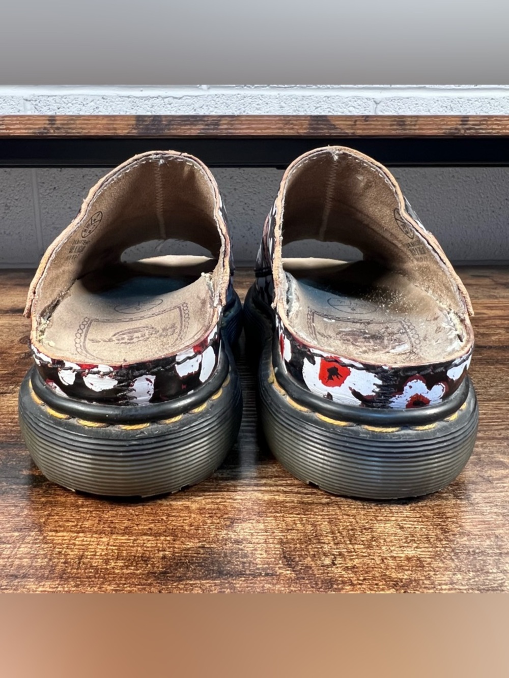 Dr Martens Y2K Vintage Floral Slides Flawed Women's US 7 Made in England - Picture 5 of 14